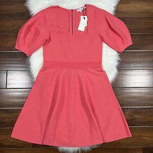 NEW Ted Baker Women's Size 4 / US 10 Coral Hayliy Puff Sleeve Knit Skater‎ Dress